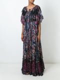 printed pleated dress