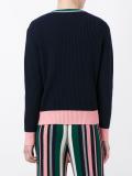 ribbed colour block cardigan 