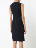 stitching detail fitted dress