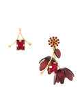 floral miss-matched earrings
