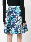 leaf print skirt