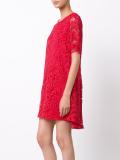 back pleat short sleeve dress
