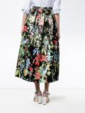 tropical floral print skirt