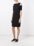 slit sleeves fitted dress