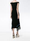 off-shoulder embroidered dress