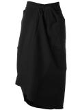 ruched detail wrap skirt