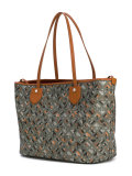 stripe detail tote bag