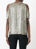 cold shoulder sequin top
