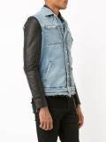 denim layered jacket