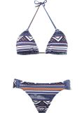 geometric print triangle top bikini set