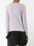 cable knit hole sweater