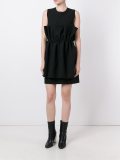 pleated overlay dress