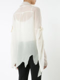 draped asymmetric blouse 