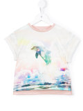 dolphin print T-shirt