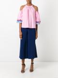 wide-legged cropped trousers