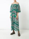 long off-the-shoulder dress 