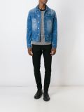distressed effect denim jacket 