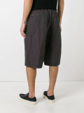 metallic slouch shorts