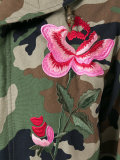 embroidered hooded parka