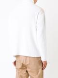 contrast shoulder ribbed jumper