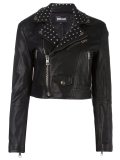 cropped studded biker jacket