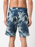bird print bermuda shorts 