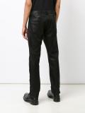 button knee leather pants