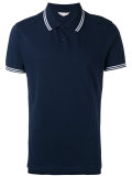 striped-hem polo top