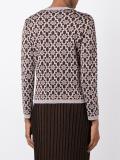 patterned buttoned cardigan