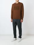 textured logo sweatshirt