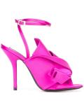 knotted satin sandals 