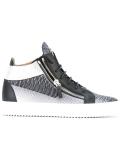 snakeskin print hi-tops