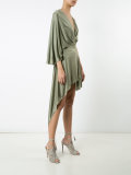 asymmetric ruffled dress
