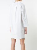 ruffled neck shift dress