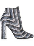 striped ankle boots 