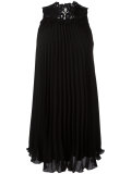 pleated roll neck dress