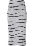 zebra print fitted skirt