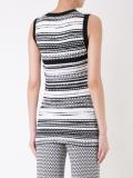 striped V-neck tank
