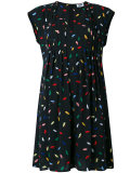 printed v-neck dress