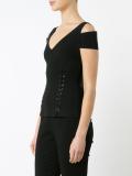 cold shoulder lace up top
