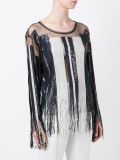sequin sheer blouse