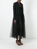 pleated tulle blazer