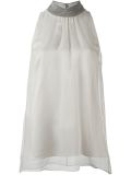 metallic trim top