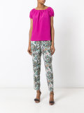 printed cropped trousers 