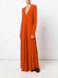 long v-neck dress