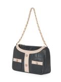 jacket motif chain shoulder bag