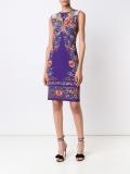 lace up abstract print beach dress