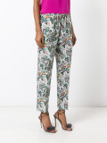printed cropped trousers 