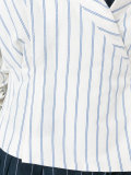 pinstripe wrap jacket