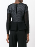 sheer flared jacket